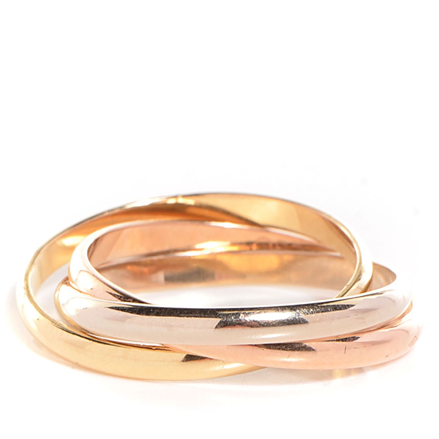 Cartier 18K Pink Yellow White Gold Les Must De Trinity Ring 50 5.25 1 of 7