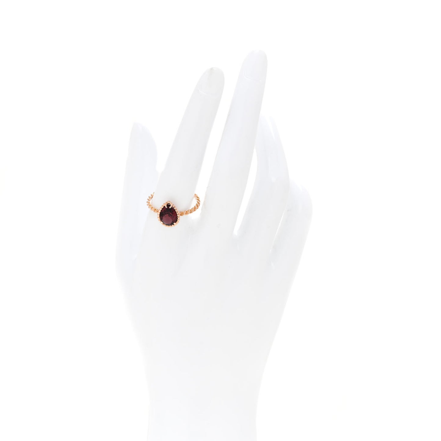 18K Rose Gold Rhodolite Small Serpent Boheme Ring 59 8.75
