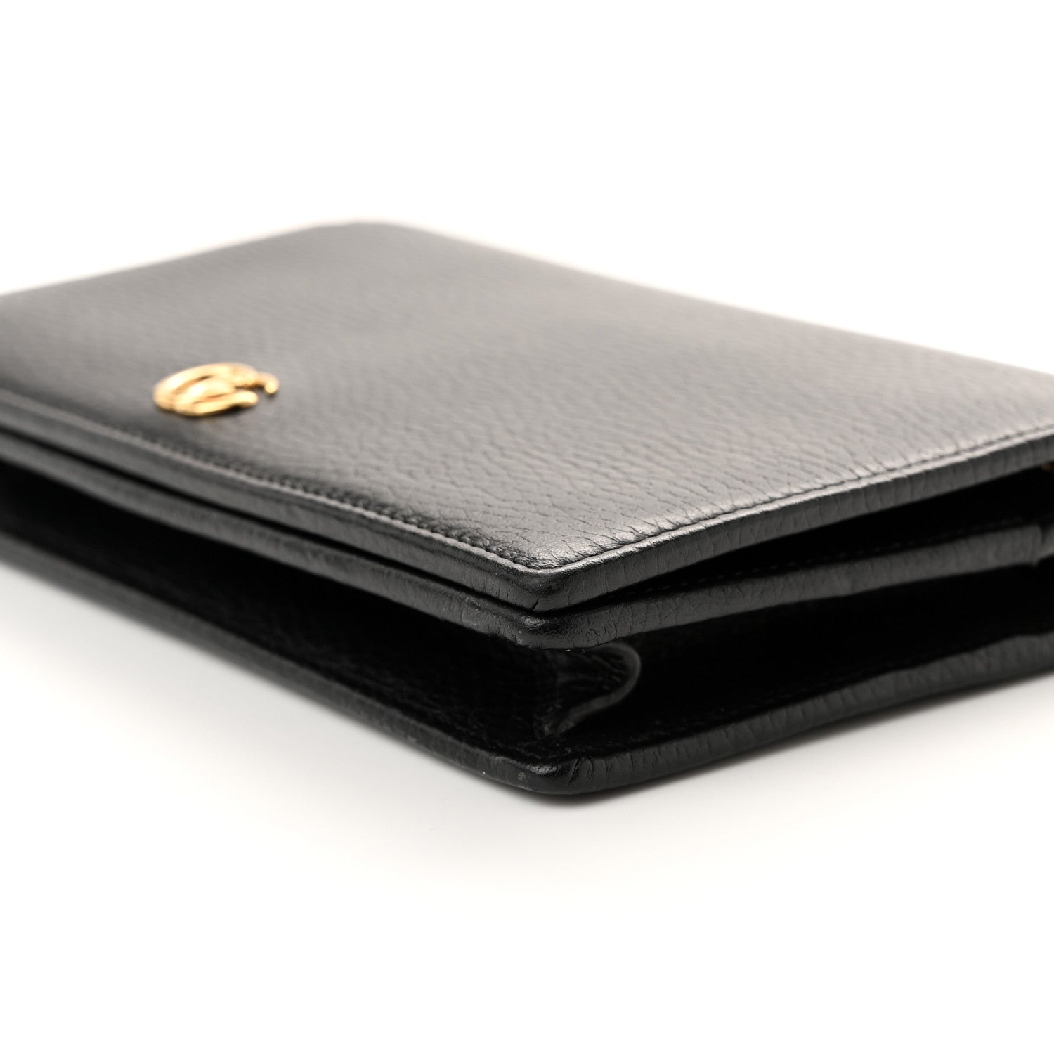 Gucci Calfskin Mini GG Marmont Chain Wallet Black 9 of 10