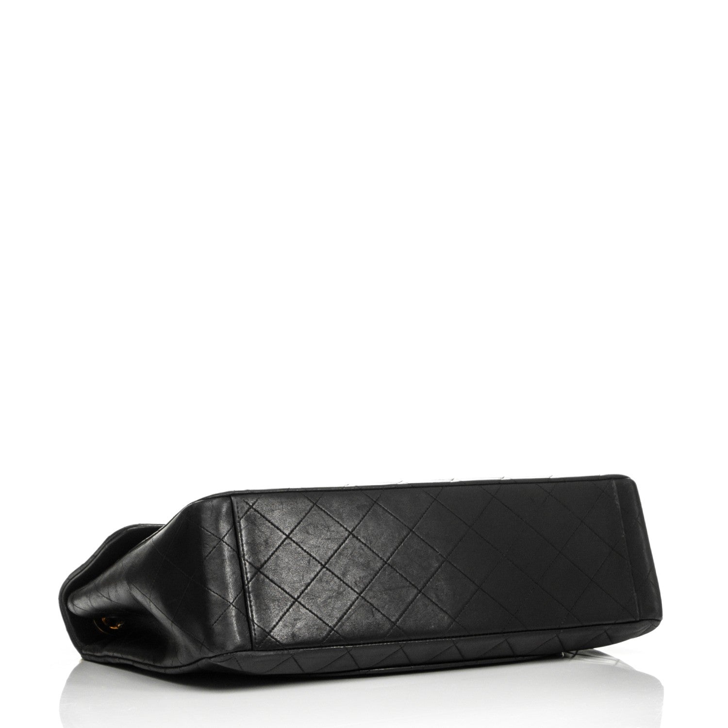 Chanel Lambskin Quilted XL Jumbo Single Flap Black 4 of 11