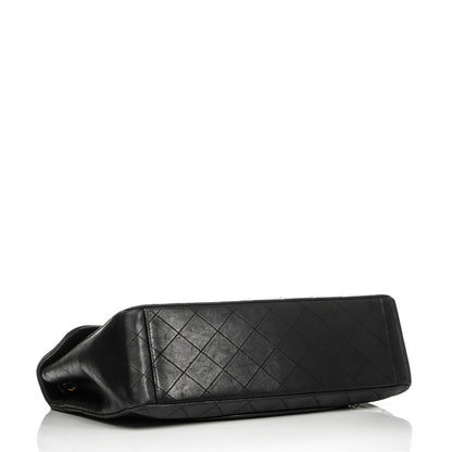 Chanel Lambskin Quilted XL Jumbo Single Flap Black 4 of 11