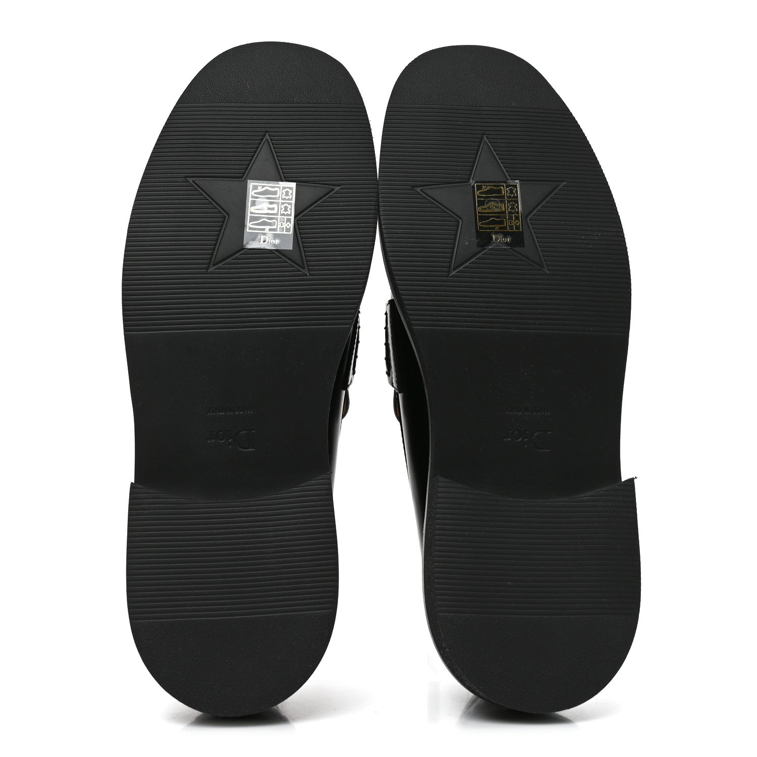 Christian Dior Brushed Calfskin Boy Loafers 39 Black White 6 of 8