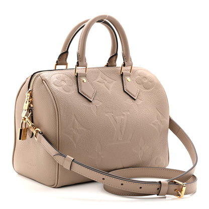 Louis Vuitton Empreinte Monogram Giant Speedy Bandouliere 25 Tourterelle 3 of 10
