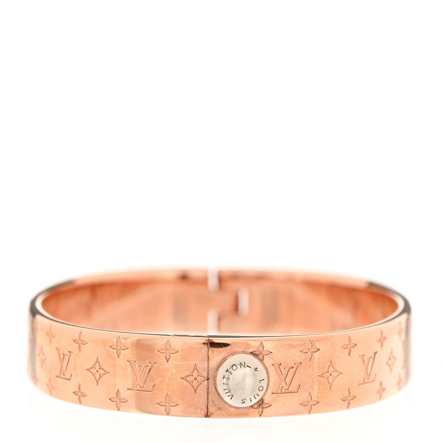 Brass Monogram Nanogram Cuff S Pink Gold