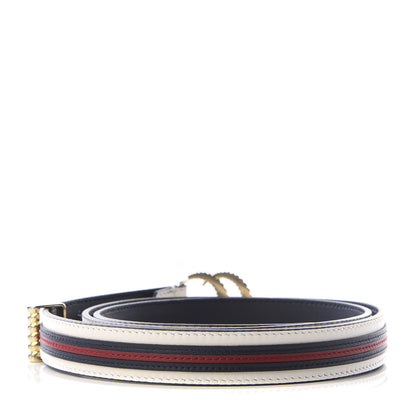 Gucci Calfskin Torchon Double G 20mm Belt 90 36 Off White Blue Red 2 of 5