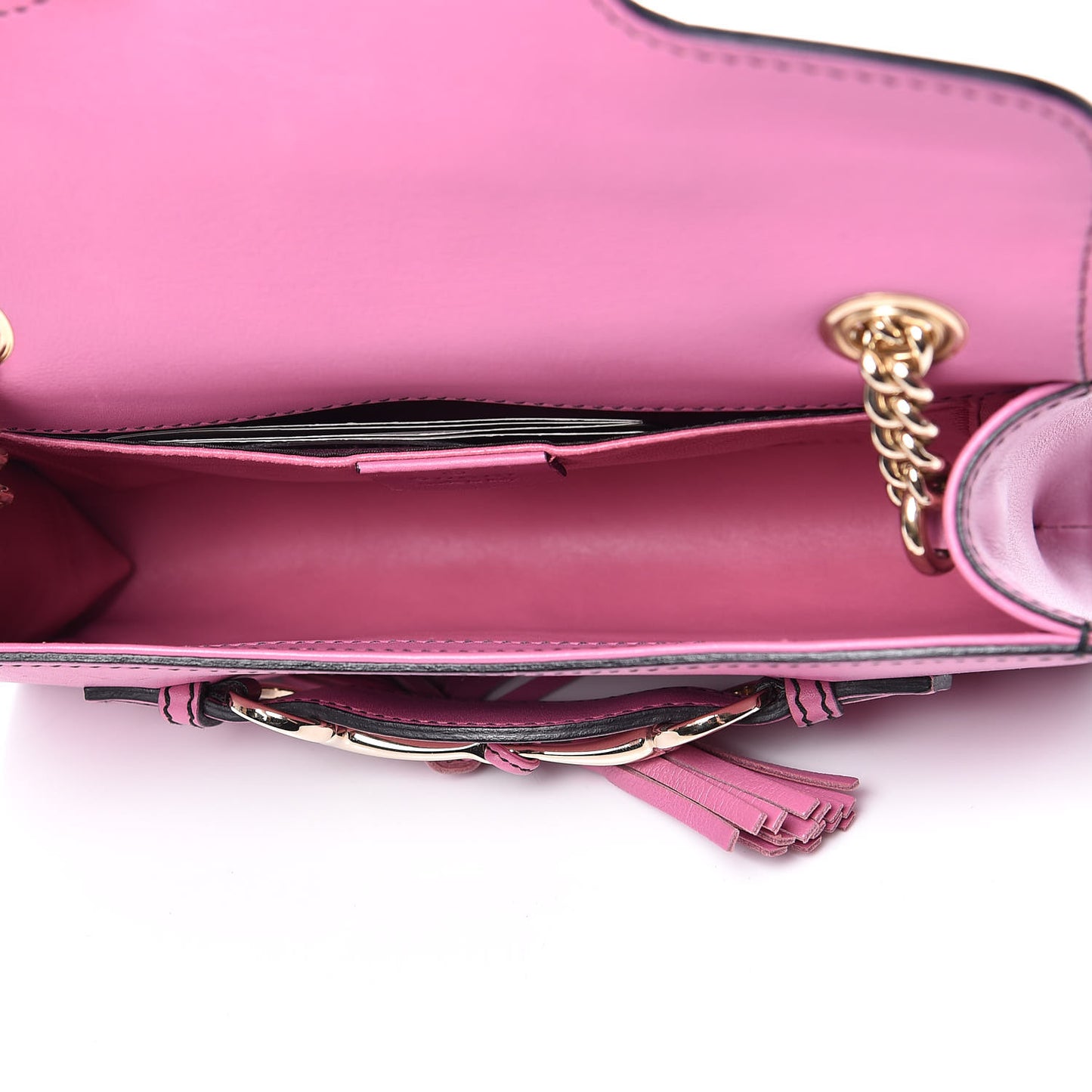 Smooth Calfskin Small Emily Chain Shoulder Bag Pink