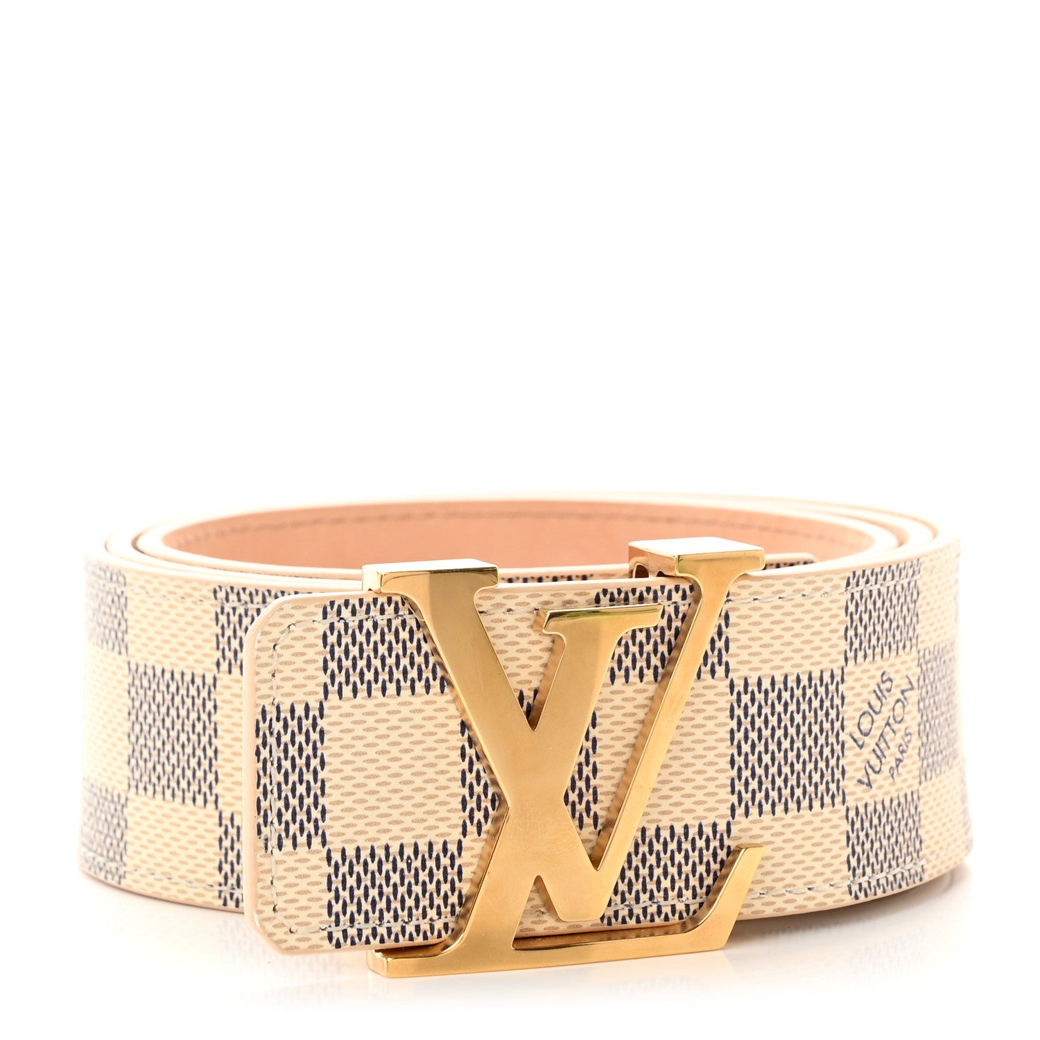 Louis Vuitton Damier Azur 40mm LV Initiales Belt 85 34 1 of 7