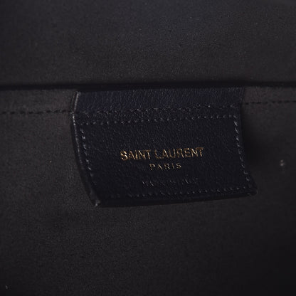 Saint Laurent Calfskin Large Shopping Tote Deep Marine 7 of 14