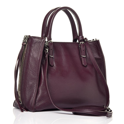 Balenciaga Calfskin Papier Mini A4 Zip Around Tote Rouge Aubergine 3 of 9