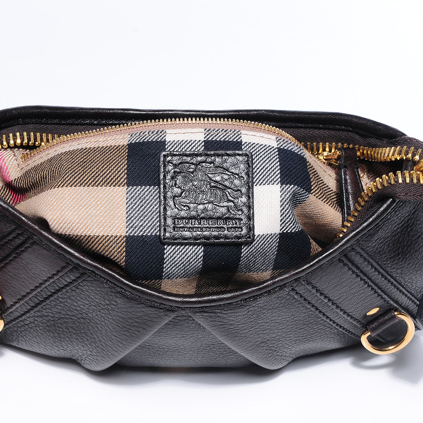 Pebbled Leather Ashbury Clutch Brown
