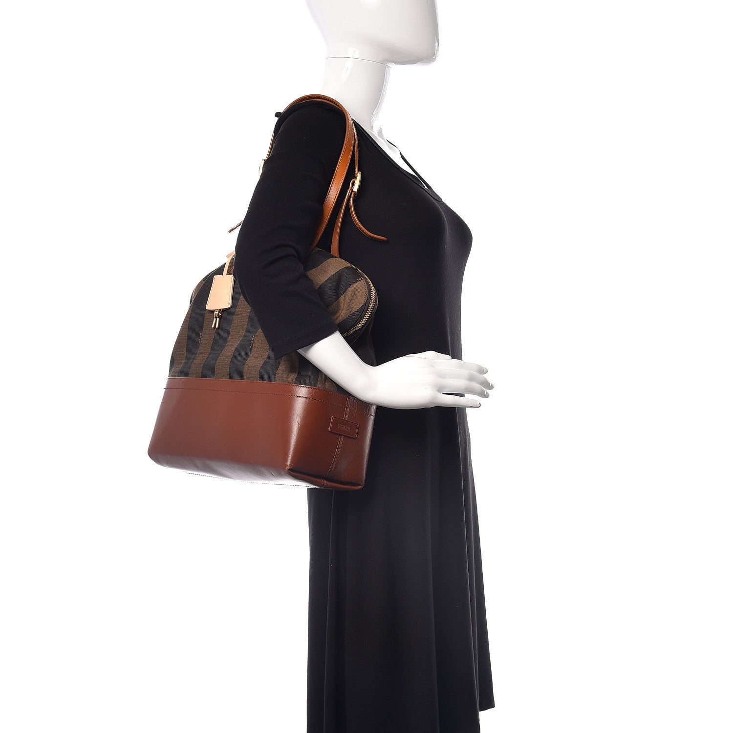 Fendi Pequin Cuoio Vegetale 2Bag Tobacco Cuoio Miele Vacchetta 2 of 14