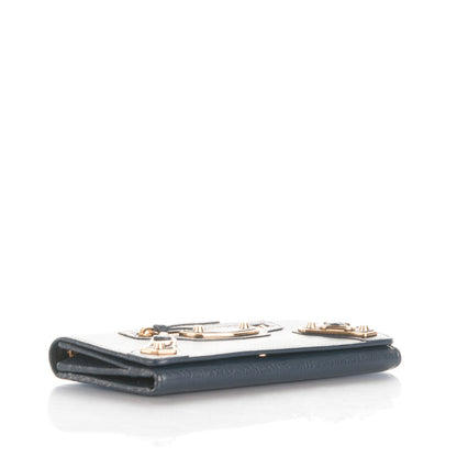 Balenciaga Chevre Gold Metallic Edge Hardware Money Wallet Bleu Nuit 4 of 7