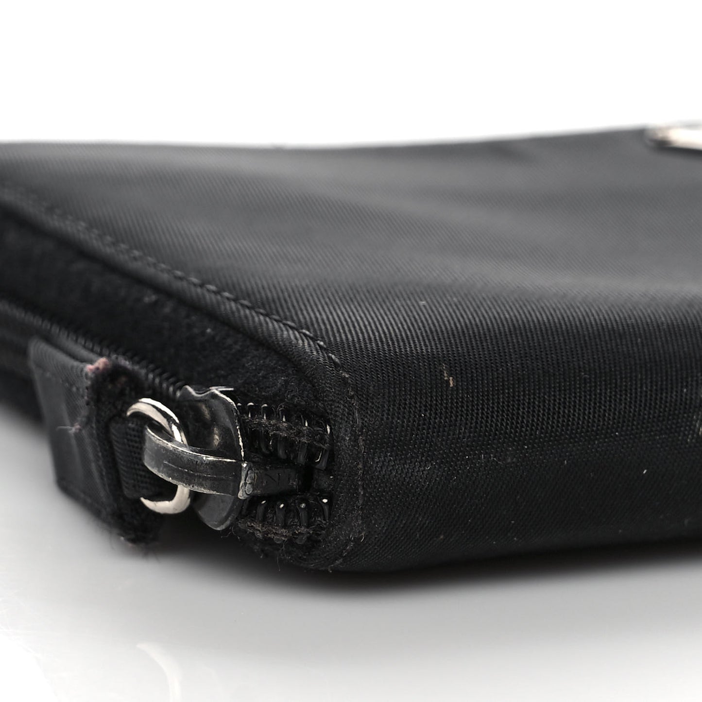 Tessuto Nylon Zip Around Wallet Black