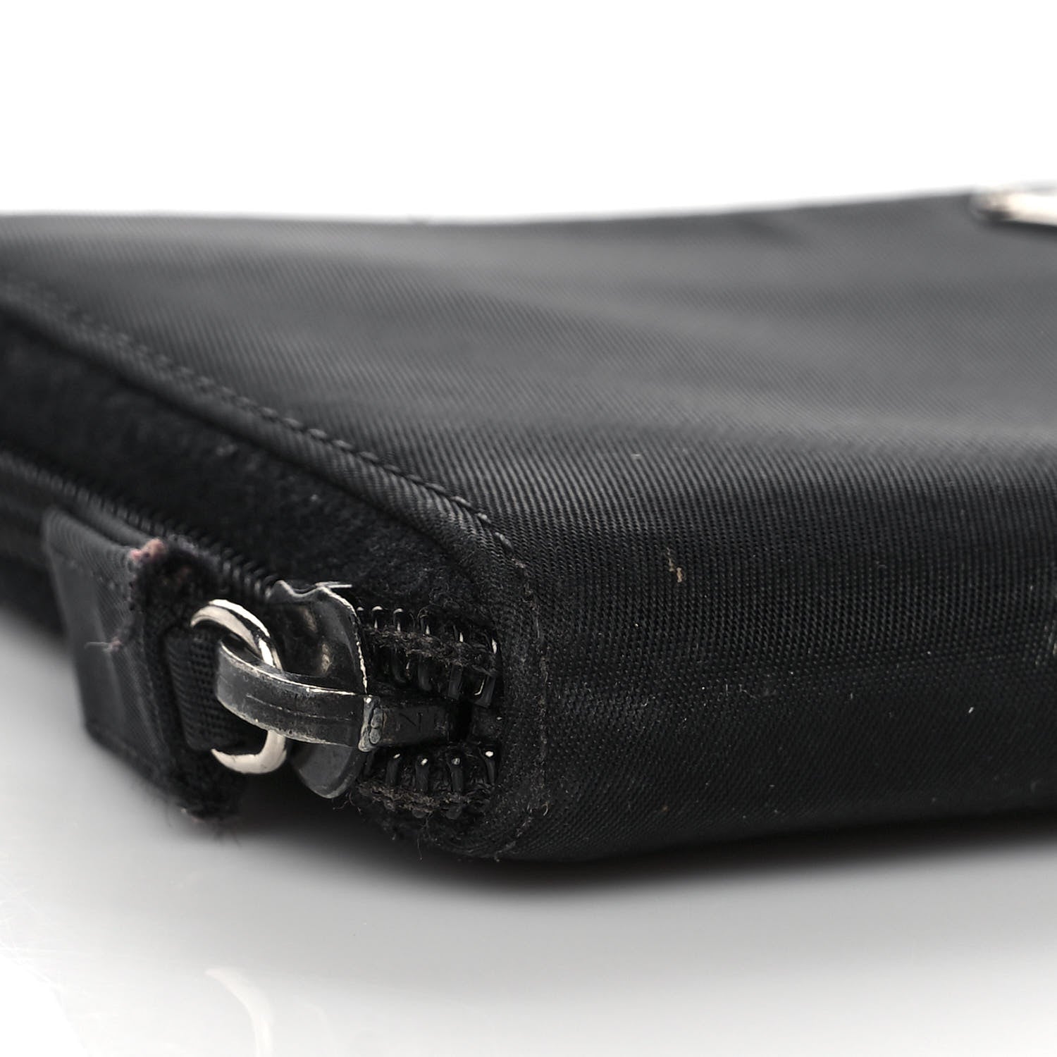 Prada Tessuto Nylon Zip Around Wallet Black 7 of 11