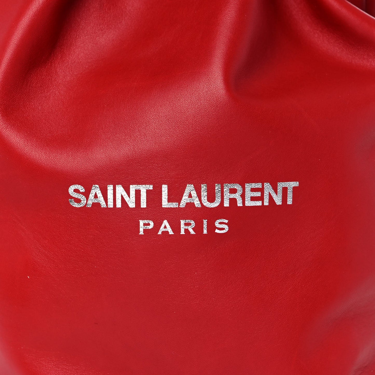 Lambskin Teddy Drawstring Bag Eros Red