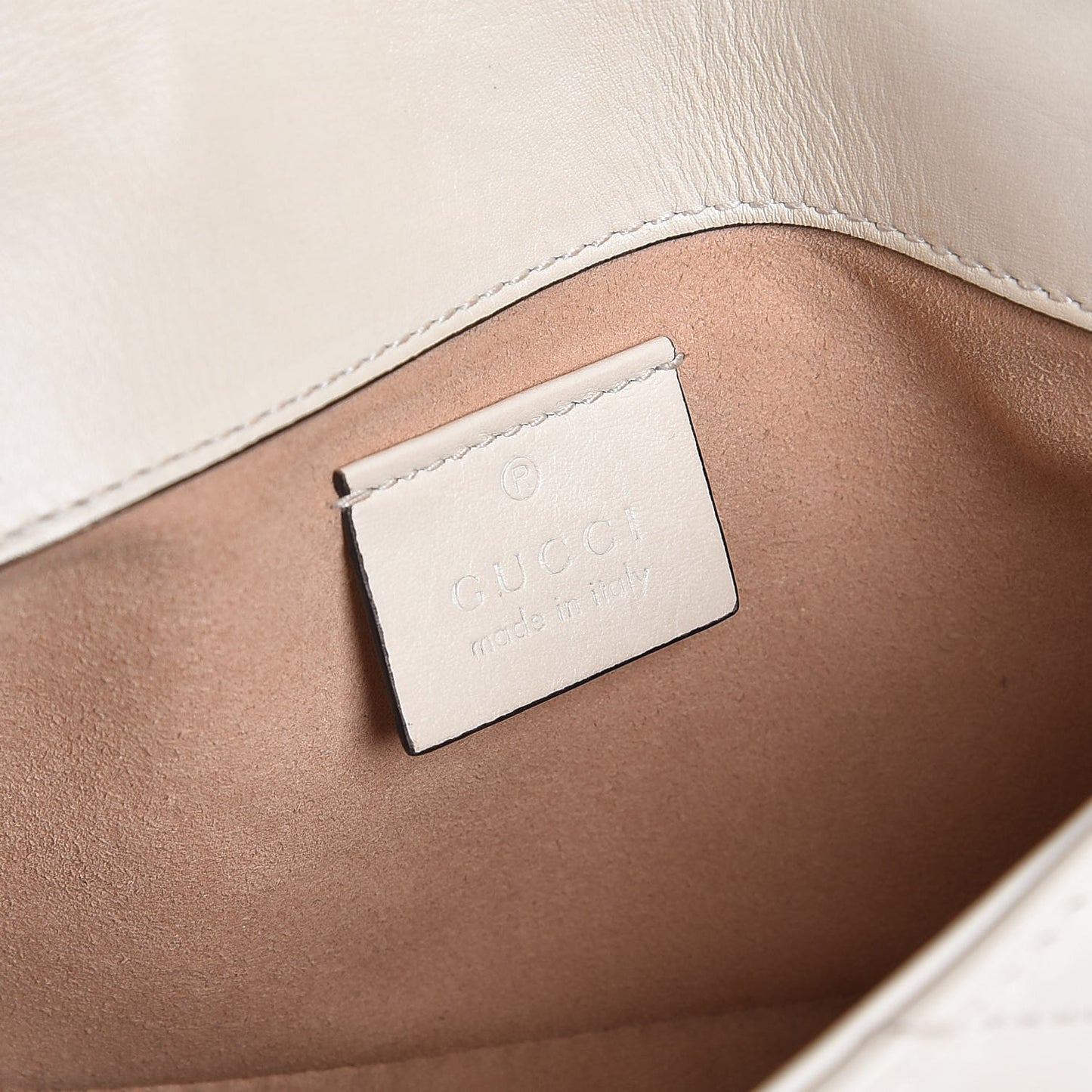 Calfskin Matelasse Super Mini GG Marmont Shoulder Bag White