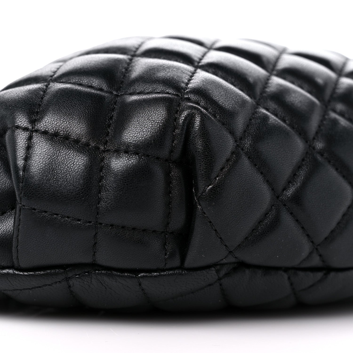 Chanel Lambskin Quilted Banane Waist Bag Fanny Pack Black 8 of 9