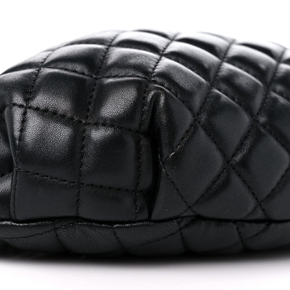 Chanel Lambskin Quilted Banane Waist Bag Fanny Pack Black 8 of 9