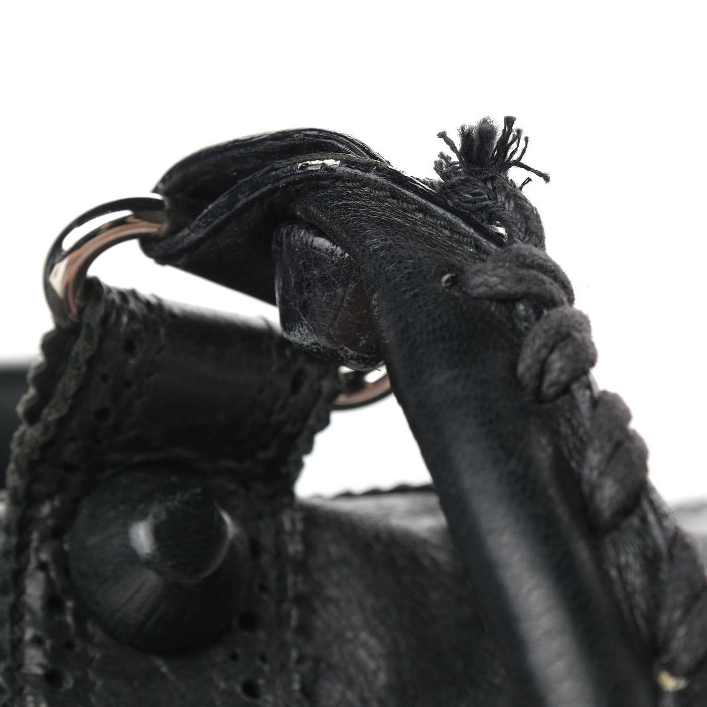 Agneau Giant Brogues Hardware Weekender Black