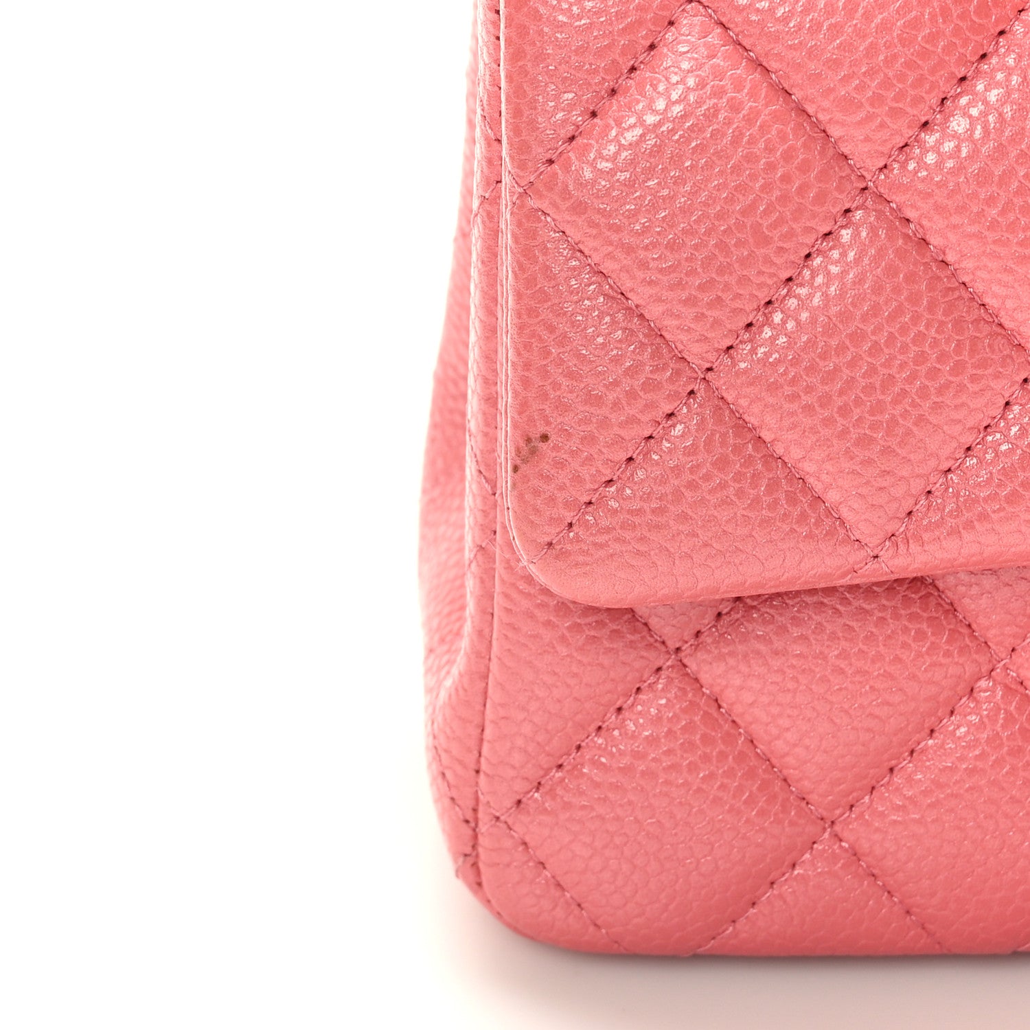 Chanel Caviar Quilted Mini Rectangular Flap Dark Pink 10 of 10