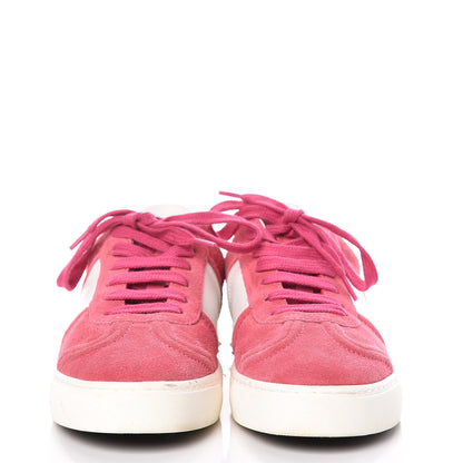 Valentino Garavani Suede Womens Flycrew Sneakers 35 Shadow Pink Optic White 2 of 13