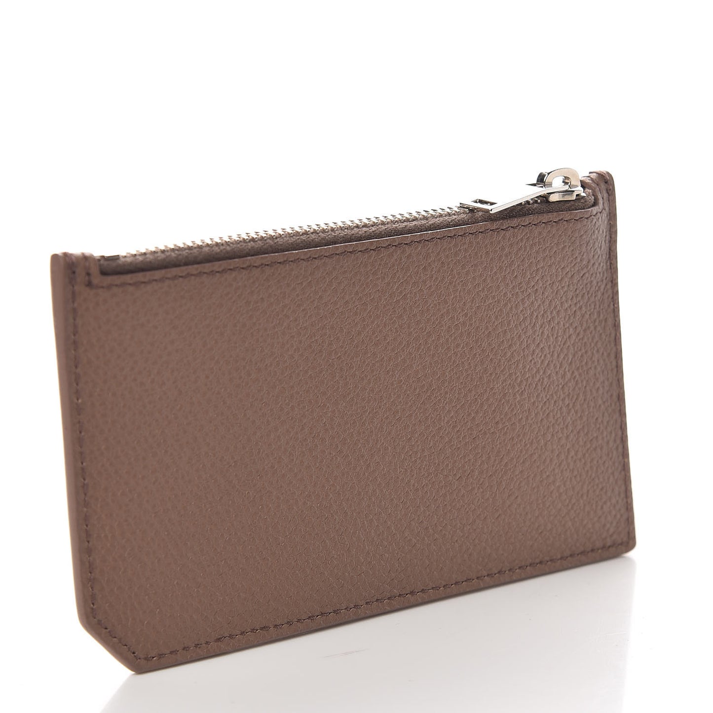Grained Calfskin 5 Fragments Zip Pouch Card Holder Fard