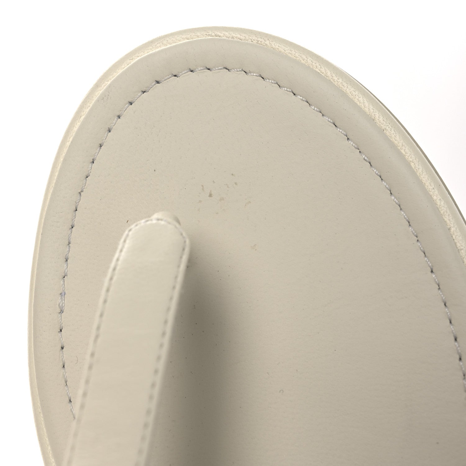 Chanel Lambskin Pearl Mini CC Thong Sandals 38 White 1762164