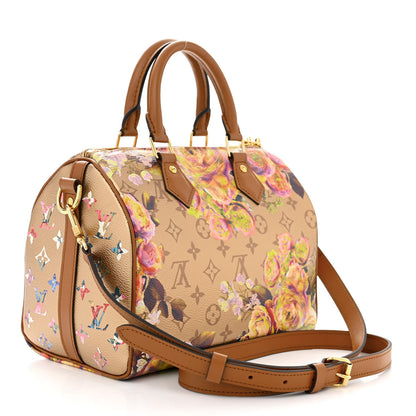 Louis Vuitton Metallic Monogram LV Garden Speedy Bandouliere 25 Gold 3 of 10