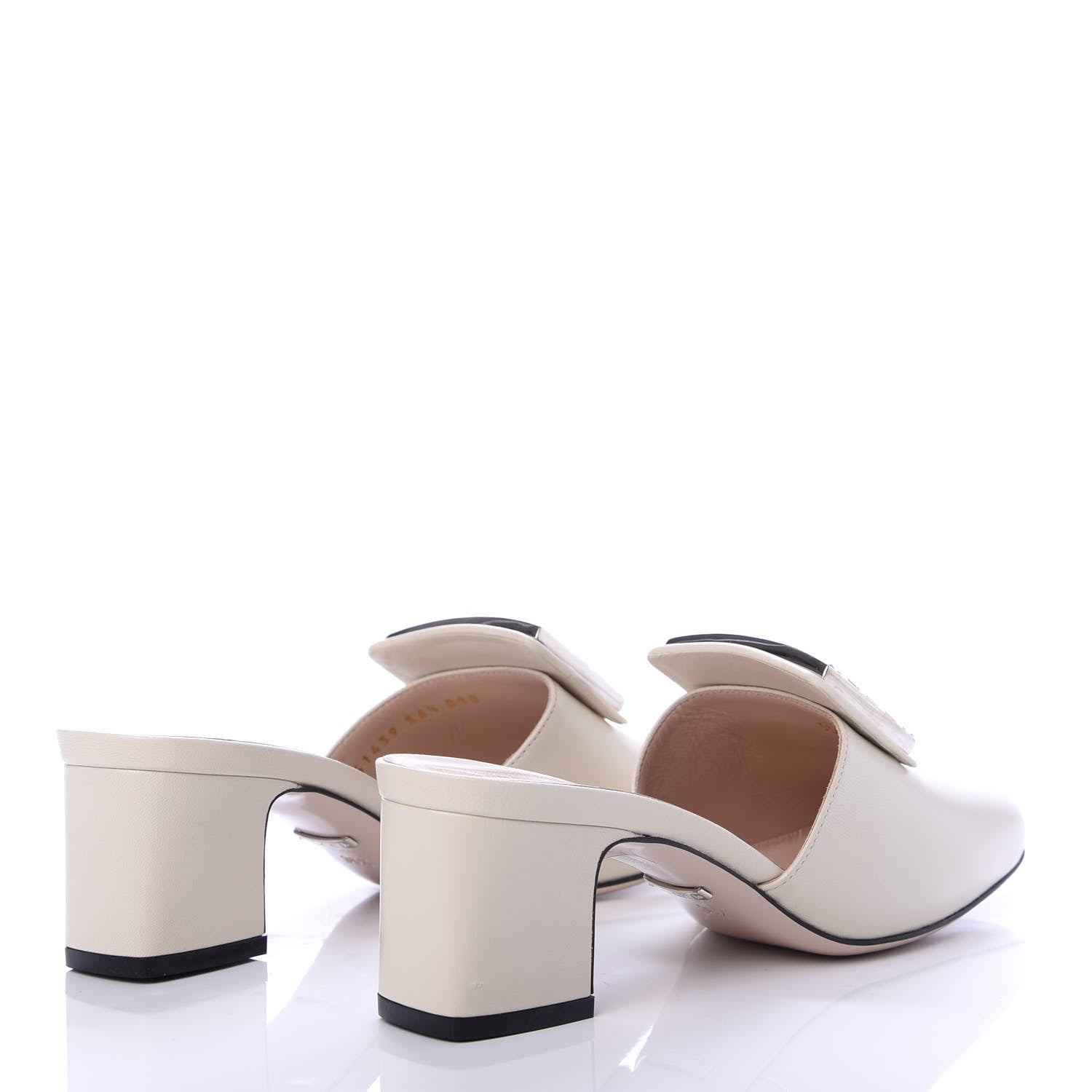 Gucci Malaga Kid Crystal Square G Madelyn Mules 36.5 Vintage White 4 of 11
