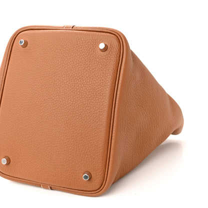 Hermes Taurillon Clemence Picotin Lock 22 MM Gold 9 of 10
