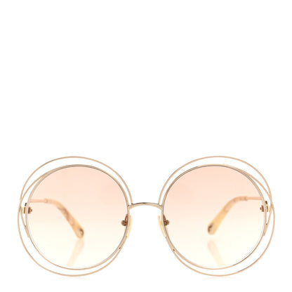 Chloe Oversized Round Carlina Oversized Round Sunglasses CH0045S Gold 2 of 7