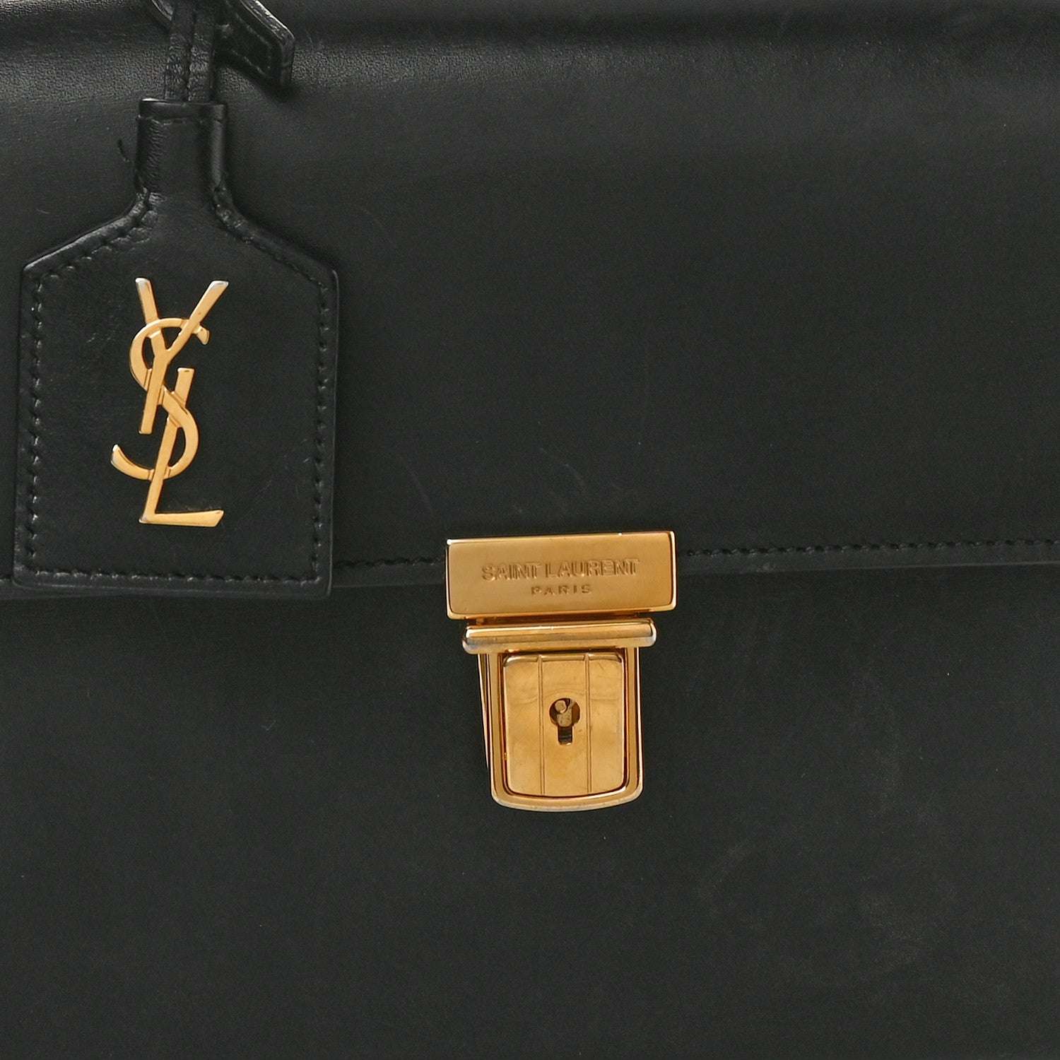 Saint Laurent Smooth Calfskin Medium High School Satchel Black 8 of 12