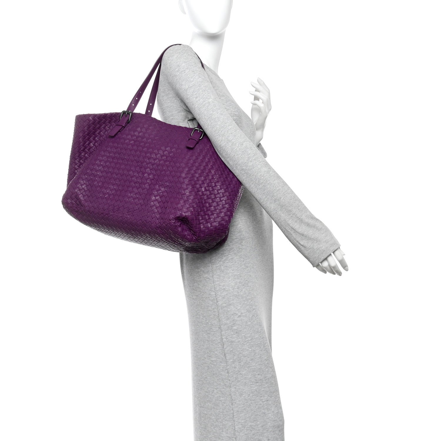 Bottega Veneta Nappa Intrecciato Large Cesta Tote Eggplant Eggplant 2 of 11