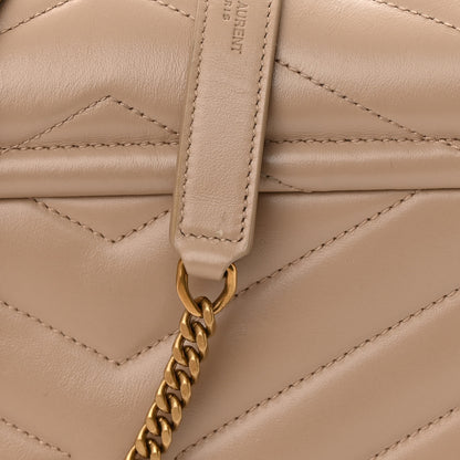 Saint Laurent Calfskin Y Quilted Monogram Small Loulou Chain Satchel Dark Beige 13 of 17