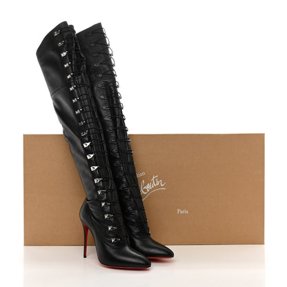 Christian Louboutin Nappa So Frenchissima 100 Knee High Boots 38.5 Black 12 of 12