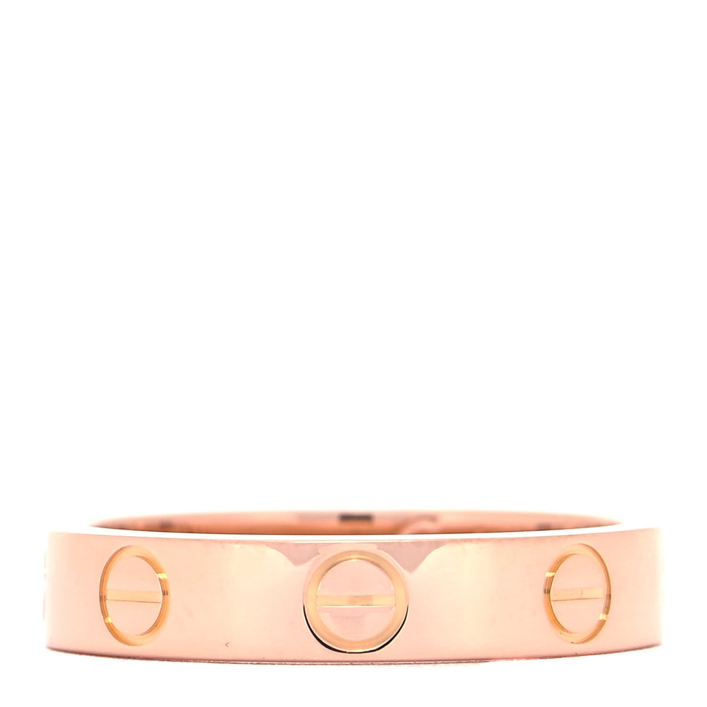 18K Pink Gold 3.5mm LOVE Wedding Band Ring 49 4.75