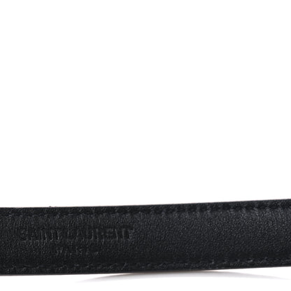 Saint Laurent Smooth Calfskin Oval Thin Belt 70 28 Dark Currant 3 of 4