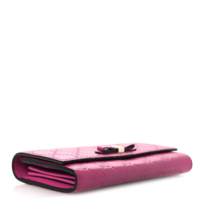 Gucci Guccissima Signature Bowy Continental Wallet Peonia Flower 4 of 9