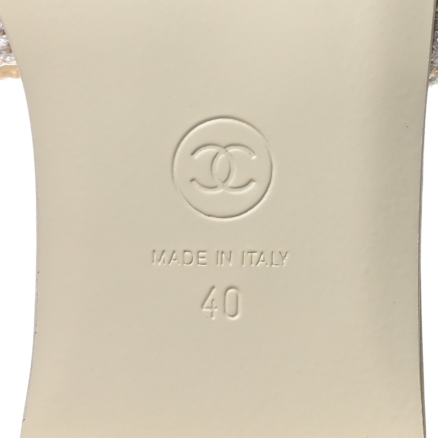 Chanel Pearl Crystal CC Mules Sandals 40 Ivory 7 of 9