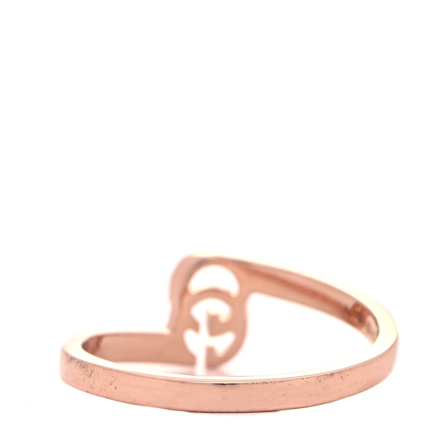 Gucci 18K Rose Gold GG Running Stacking Ring 52 6 3 of 5