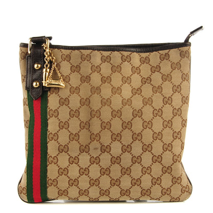 Gucci Monogram Web Jolicoeur Charms Messenger Dark Brown 1 of 7