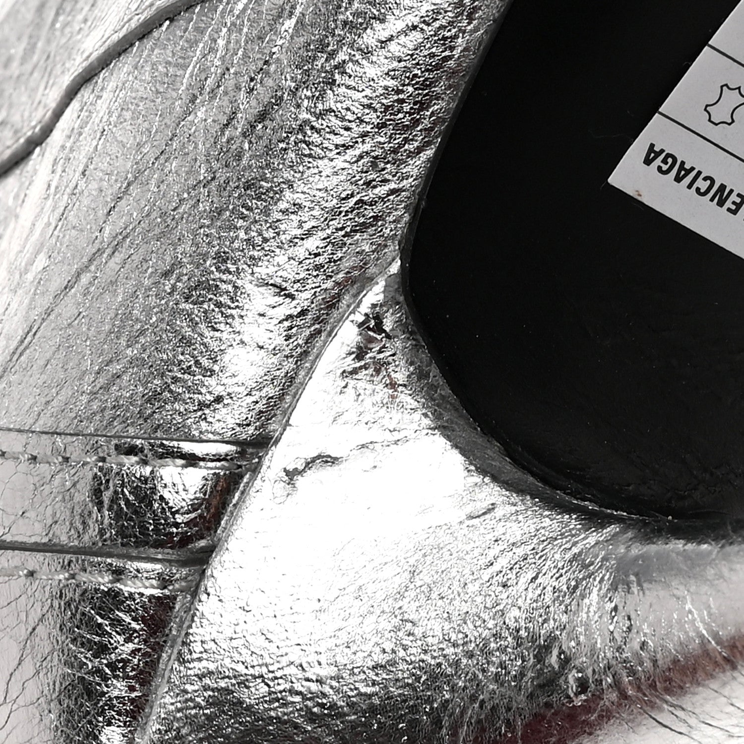 Balenciaga Metallic Agneau Arena Cagole 90mm Boots 37 Silver 11 of 12