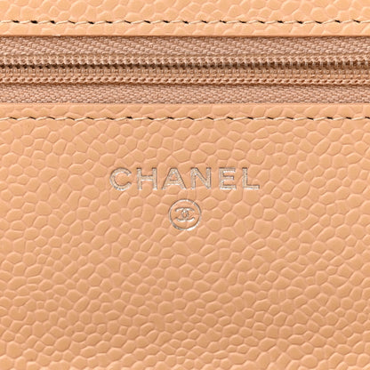Chanel Caviar Quilted Wallet On Chain WOC Beige 6 of 12