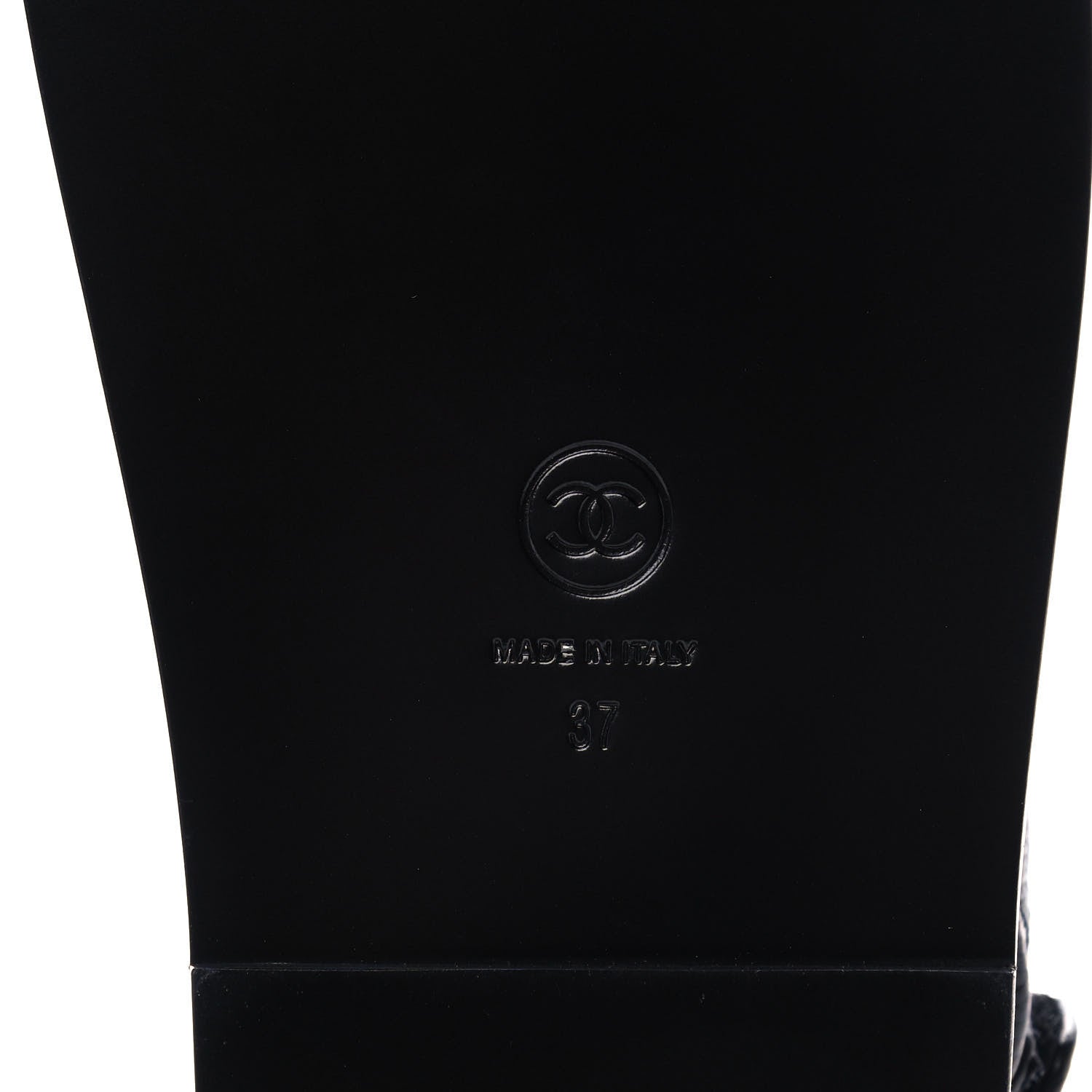 Chanel Grained Calfskin Velcro Dad Sandals 37 Black 6 of 9