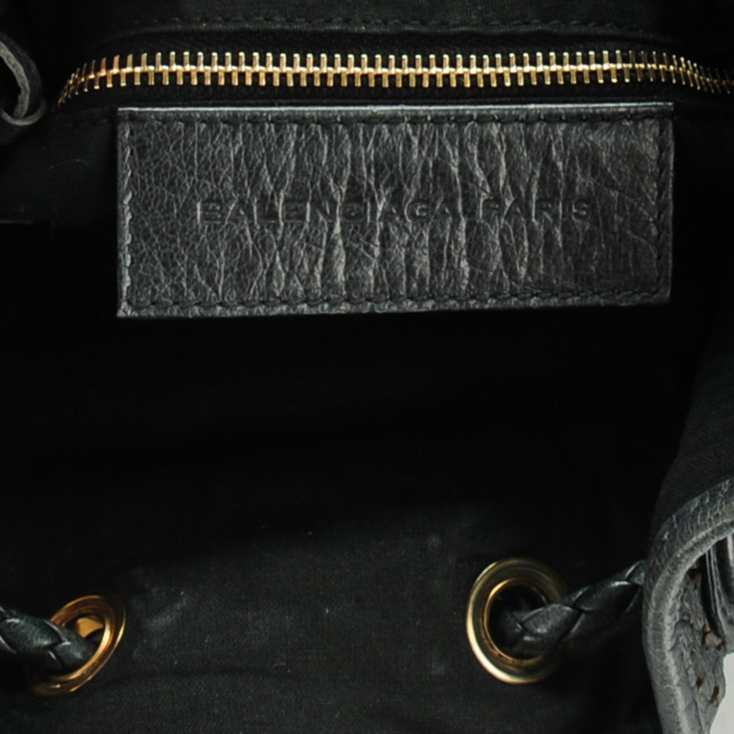 Balenciaga Agneau Classic Gold Hardware Perforated Cross Mini Pampille Black 6 of 7