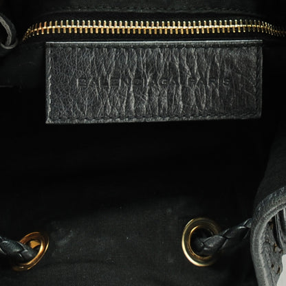 Balenciaga Agneau Classic Gold Hardware Perforated Cross Mini Pampille Black 6 of 7