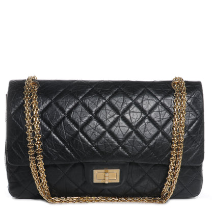 Chanel Aged Calfskin Quilted 50th Anniversary 2.55 Reissue 227 Flap Black 1 of 7