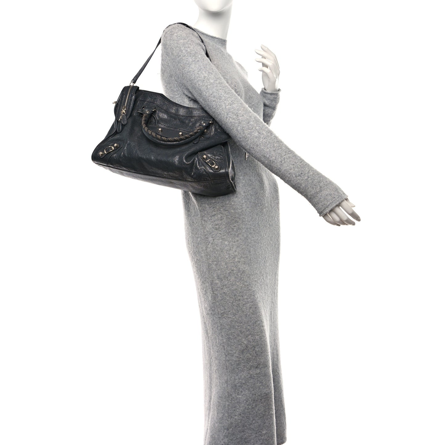 Agneau Giant 12 Silver Hardware City Gris Fossile
