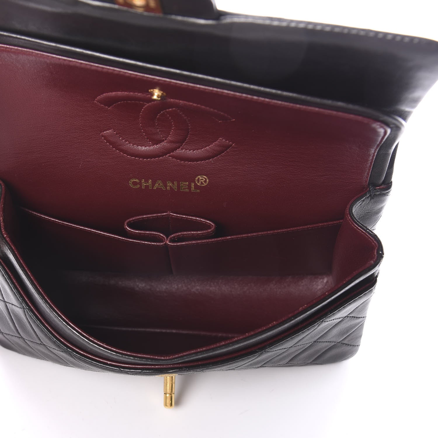 Chanel Lambskin Quilted Small Double Flap Black 4 of 9