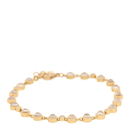 Temple St. Clair 18K Yellow Gold Diamond Moonstone Blue Moon Link Bracelet 1 of 4